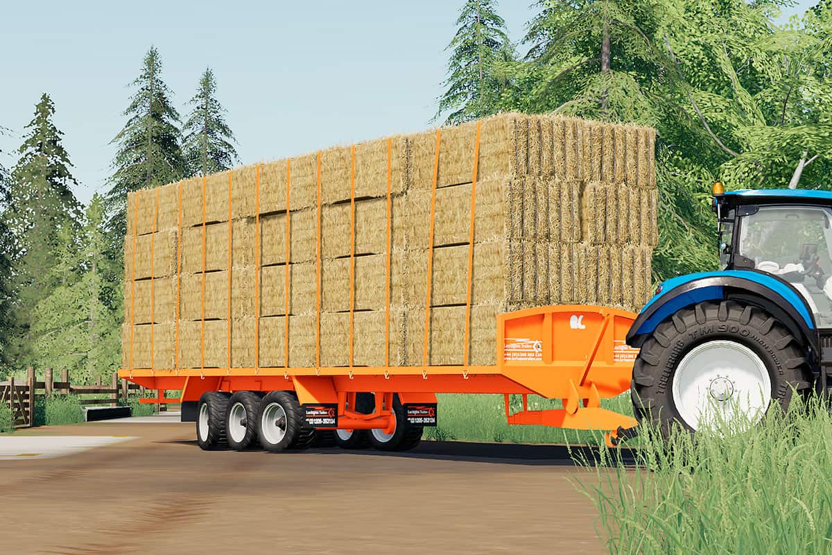 Download the Larrington 42 Foot Bale Trailer FS19 Mods.