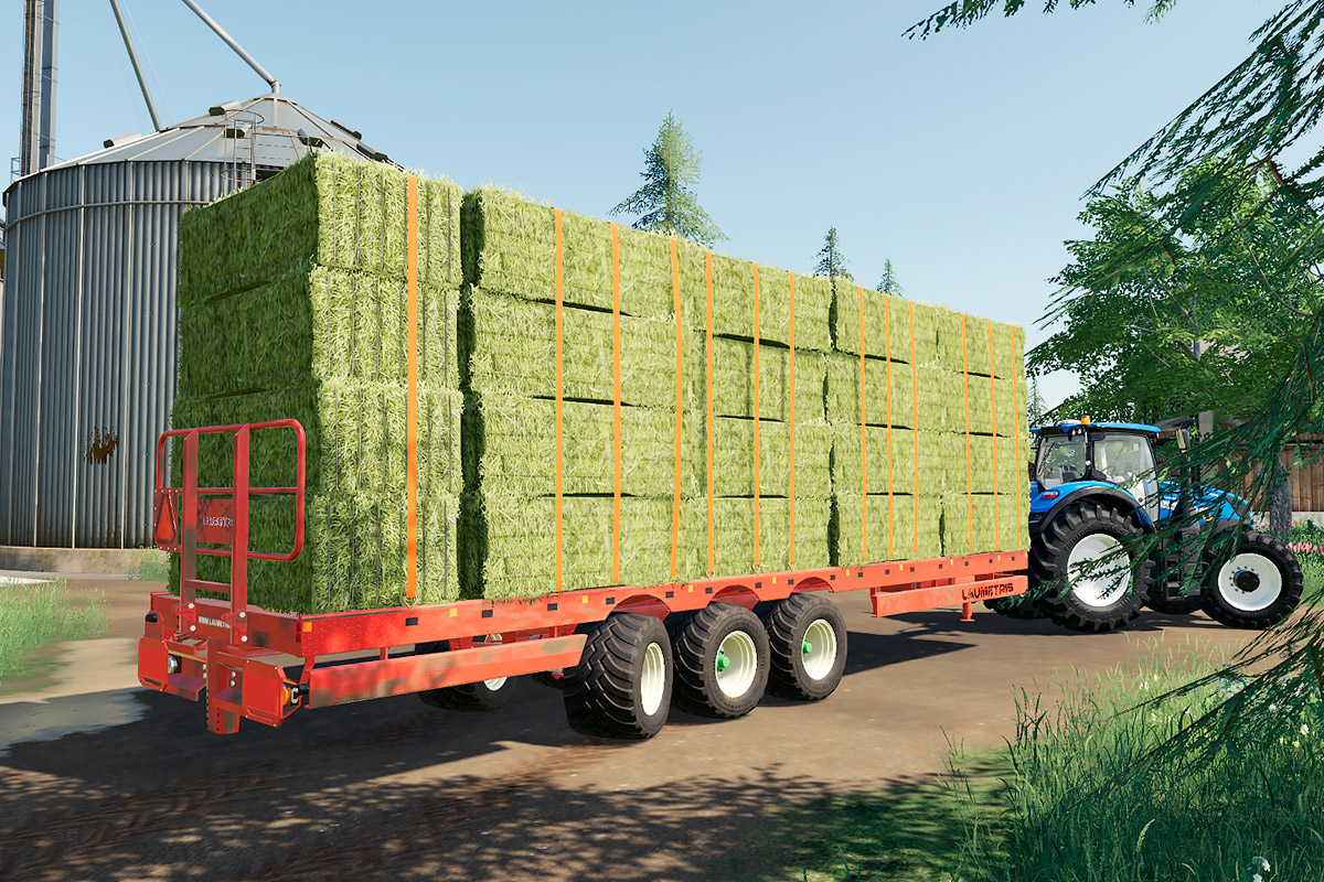 Download the Laumetris PTL-20R Bale Trailer FS19 Mods.