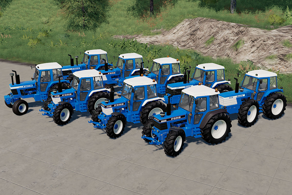 Download FS19 Mods 9 Ford Tractors Pack 1.0 for FS19.